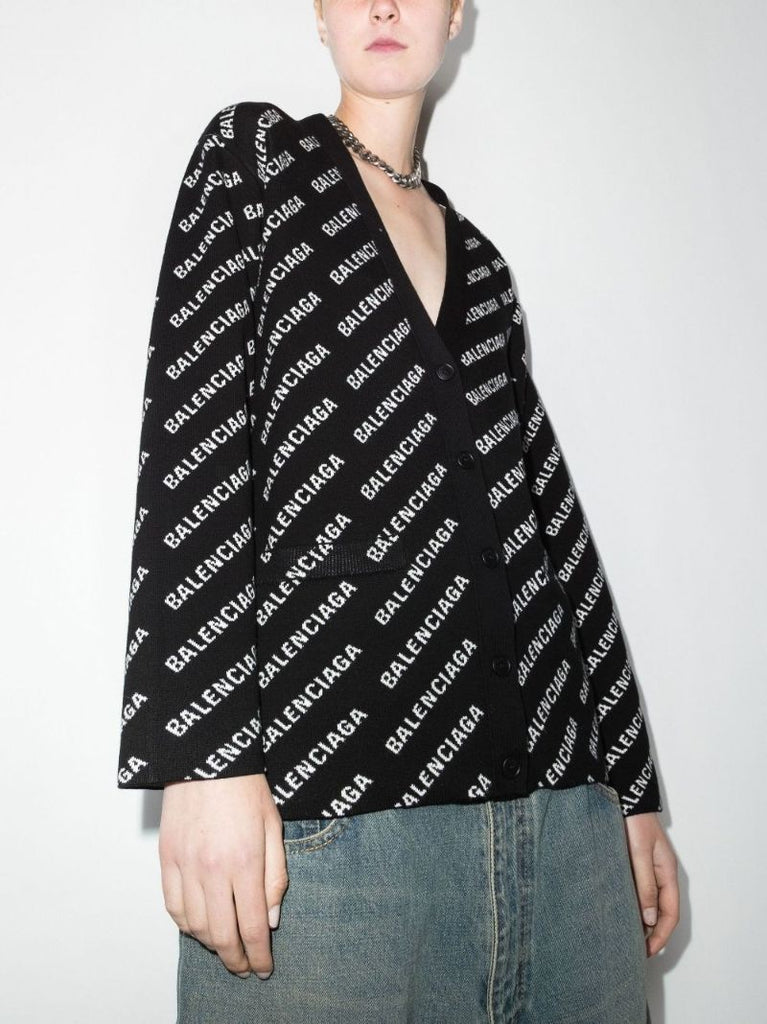 Logo Jacquard Cardigan