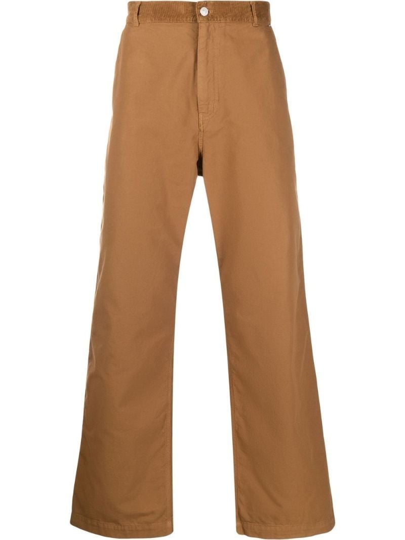 Brown Carpenter Straight Leg Cotton Trousers