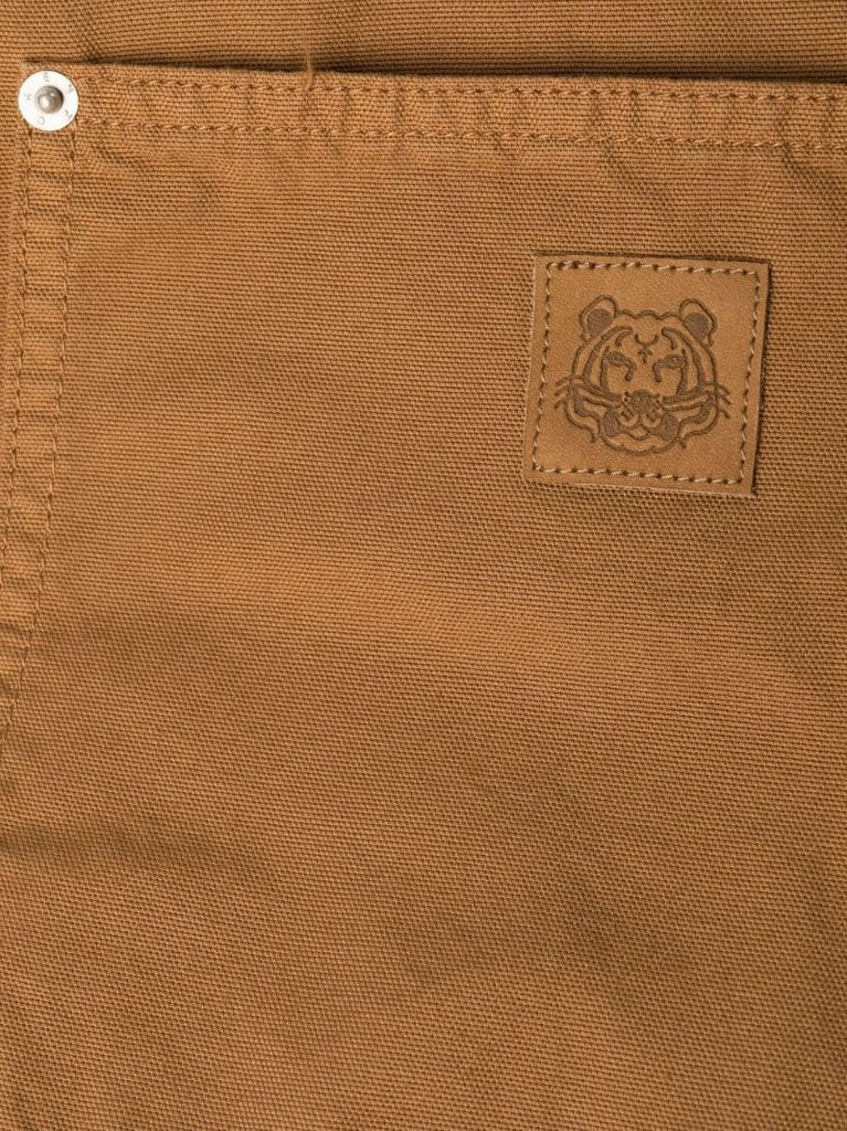 Brown Carpenter Straight Leg Cotton Trousers