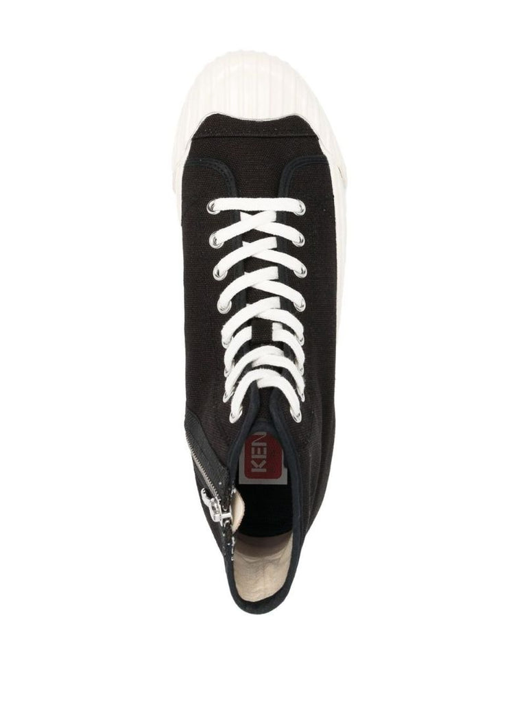 Black Tiger Print High Top Sneakers