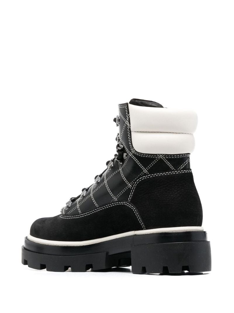 Black Diamond Check Leather Boots