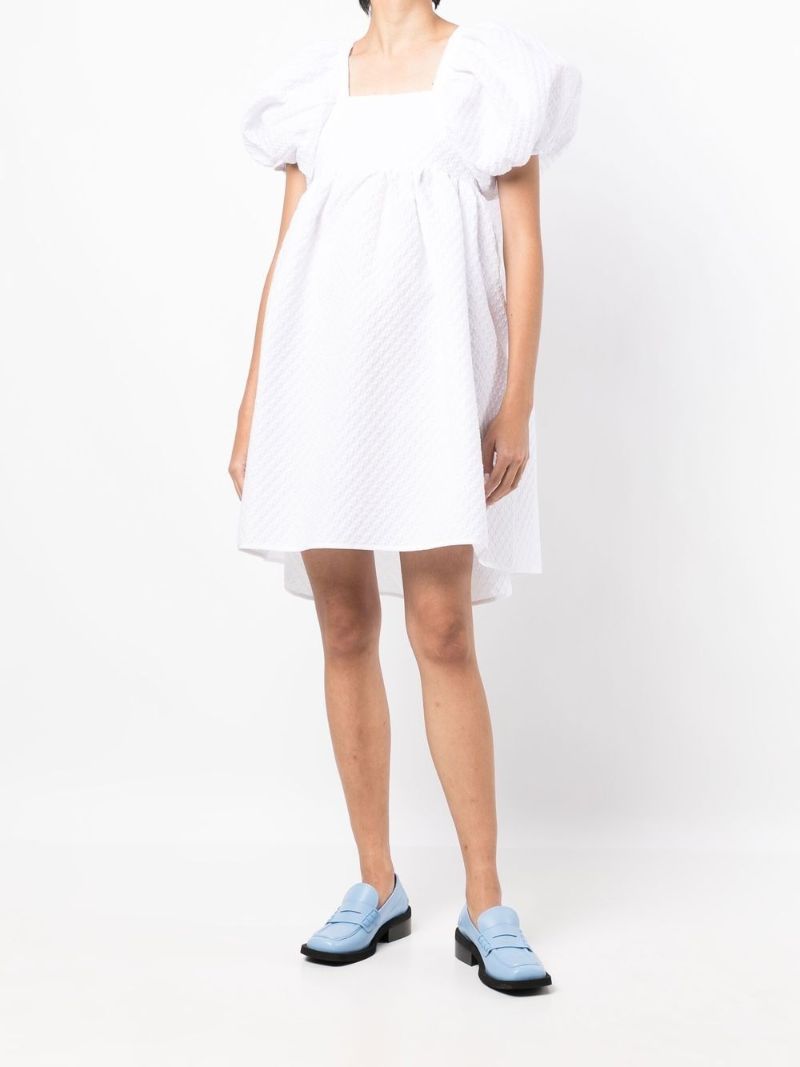 White Tilde MatelassÃ_x0083_Â© Mini Dress