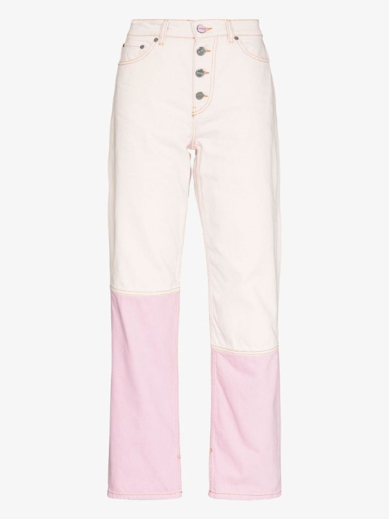 Lovy Panelled Straight Leg Jeans