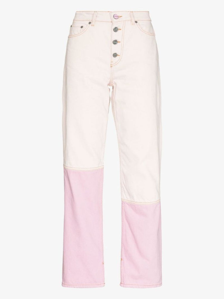 Lovy Panelled Straight Leg Jeans