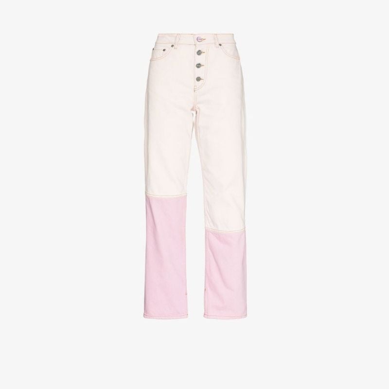 Lovy Panelled Straight Leg Jeans