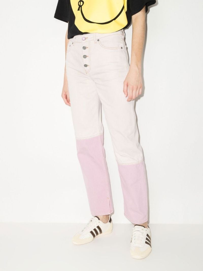 Lovy Panelled Straight Leg Jeans