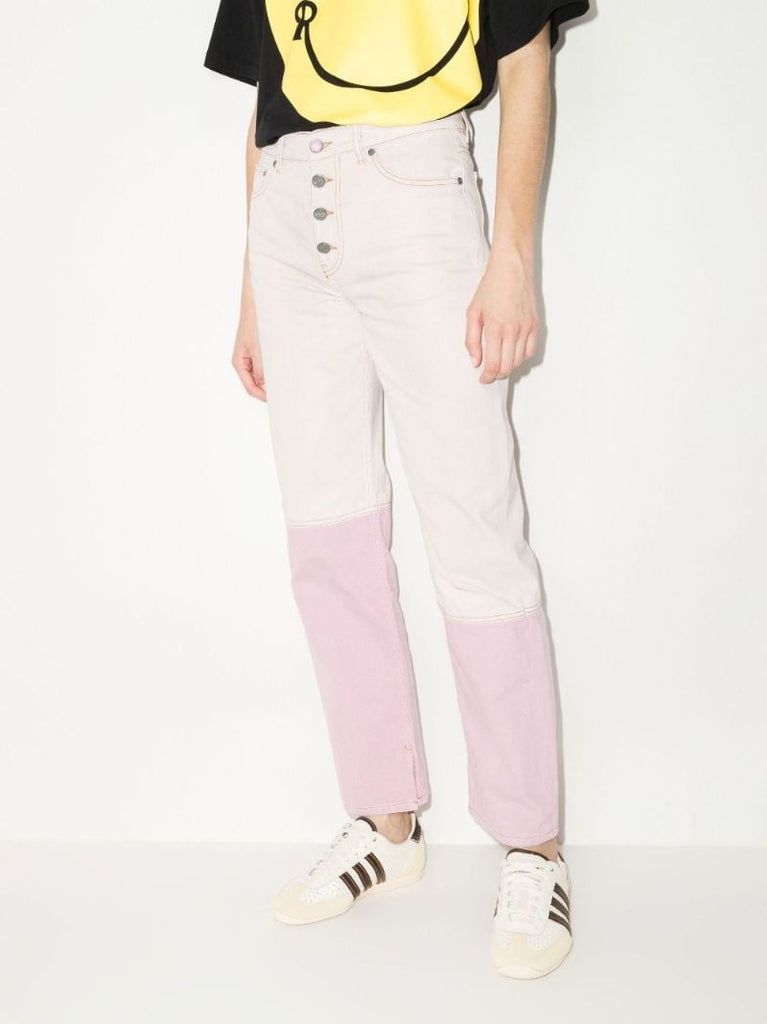 Lovy Panelled Straight Leg Jeans