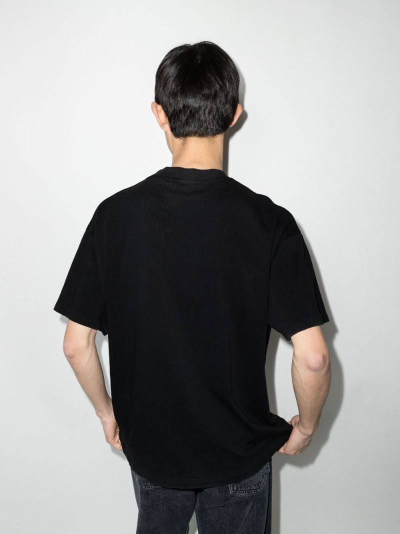 Pit Crew Print Cotton T-shirt