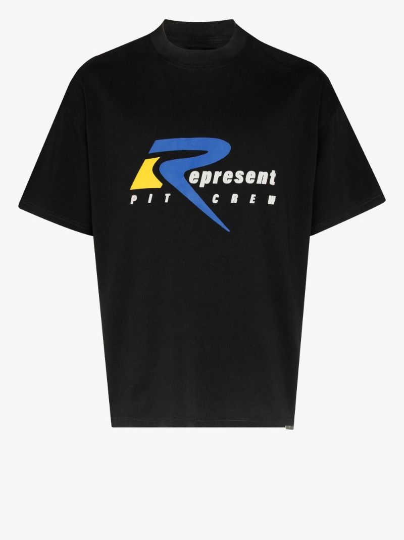 Pit Crew Print Cotton T-shirt