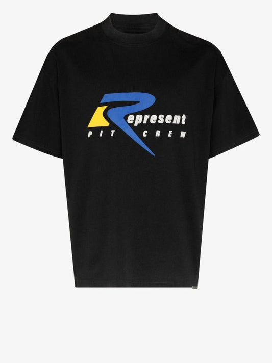 Pit Crew Print Cotton T-shirt