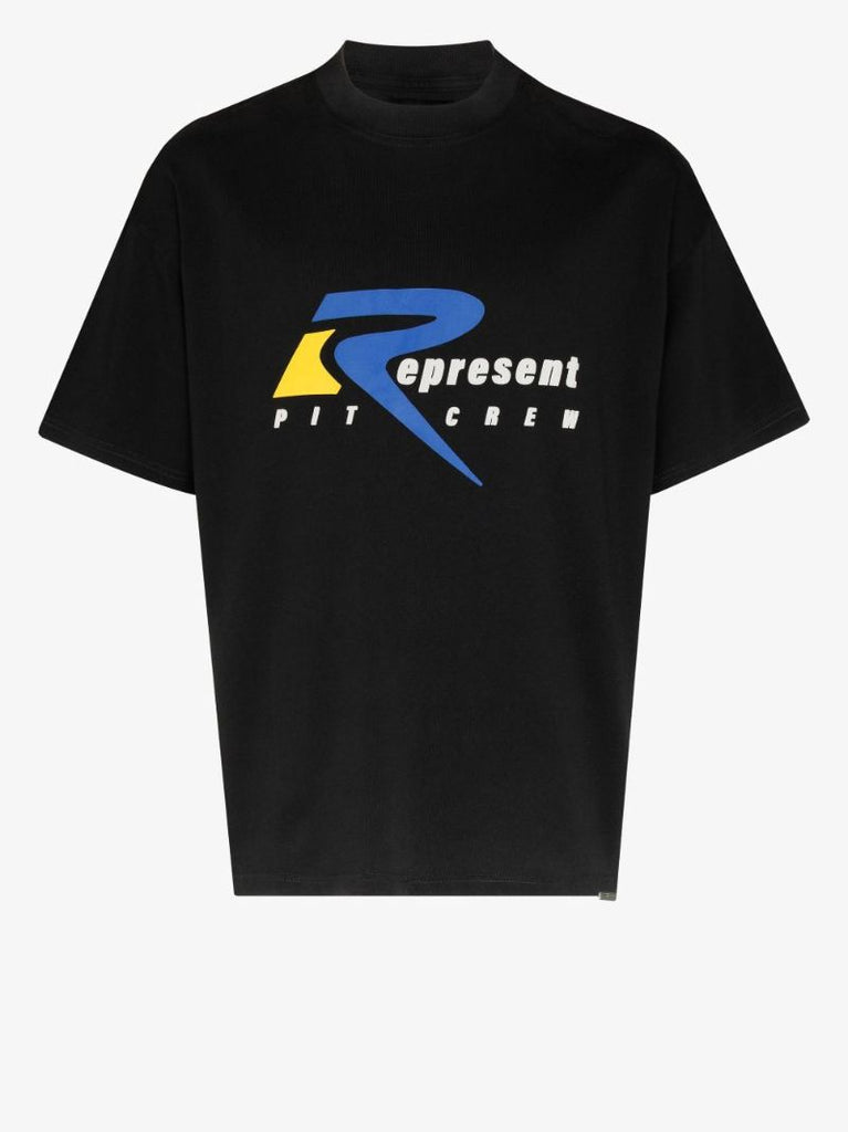 Pit Crew Print Cotton T-shirt