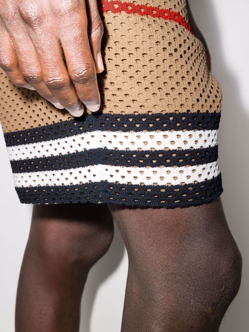 Brown Icon Stripe Shorts