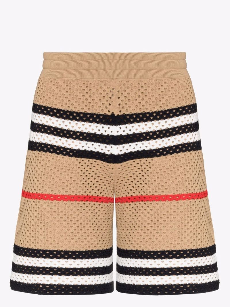 Brown Icon Stripe Shorts