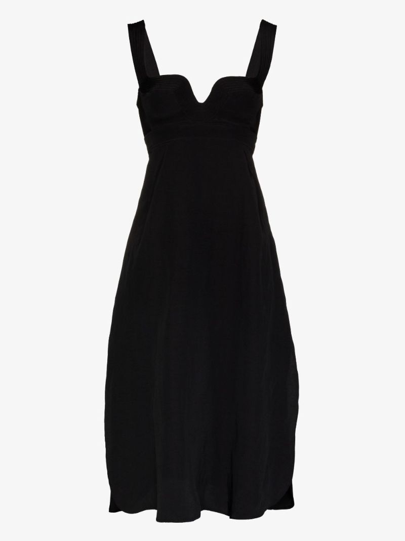 Sweetheart Neck Midi Dress
