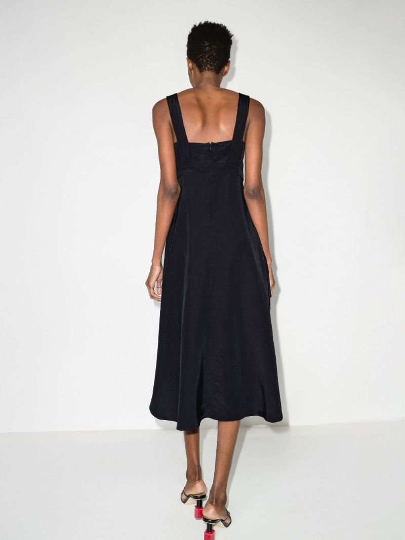 Sweetheart Neck Midi Dress