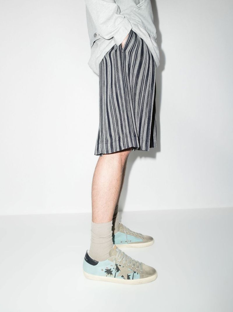 Blue Super-star Low Top Canvas Sneakers