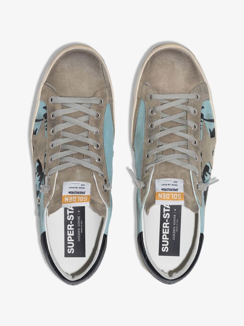 Blue Super-star Low Top Canvas Sneakers
