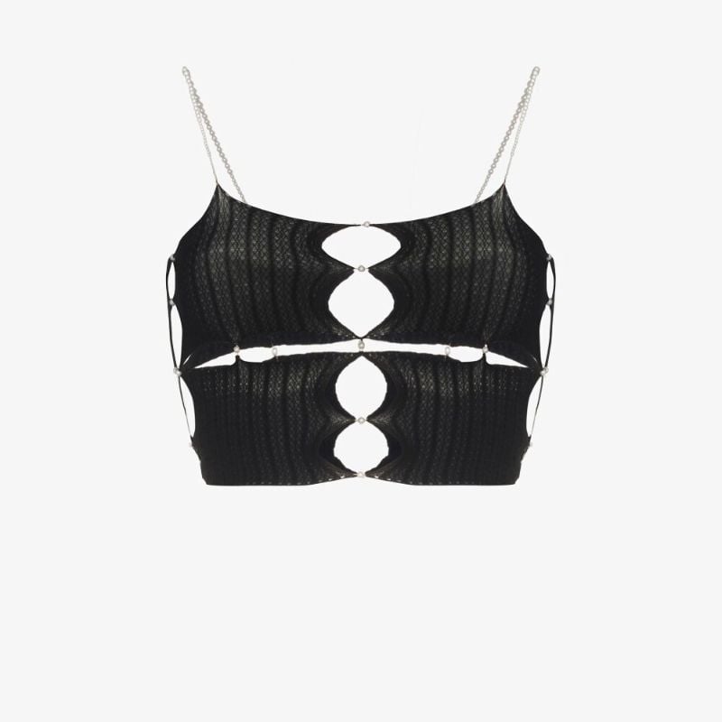 Beaded Cutout Crop Top