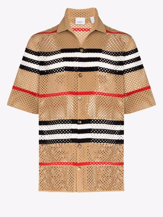 Malet Icon Stripe Pointelle Knit Shirt