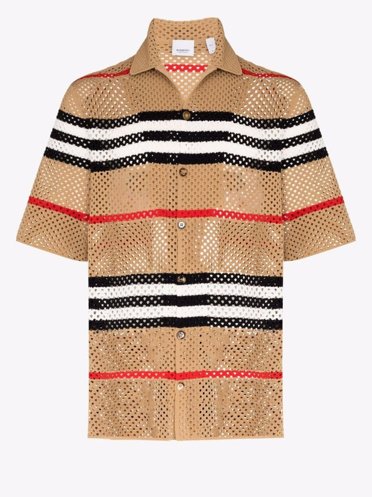 Malet Icon Stripe Pointelle Knit Shirt