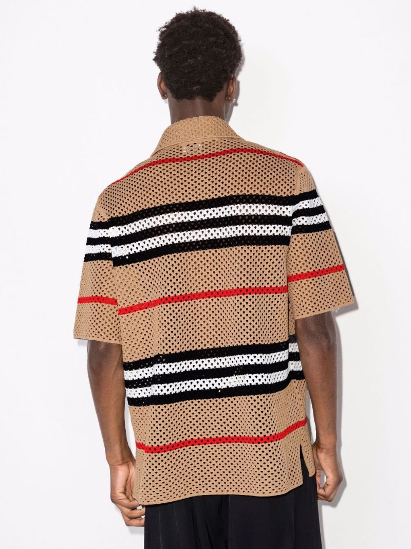 Malet Icon Stripe Pointelle Knit Shirt