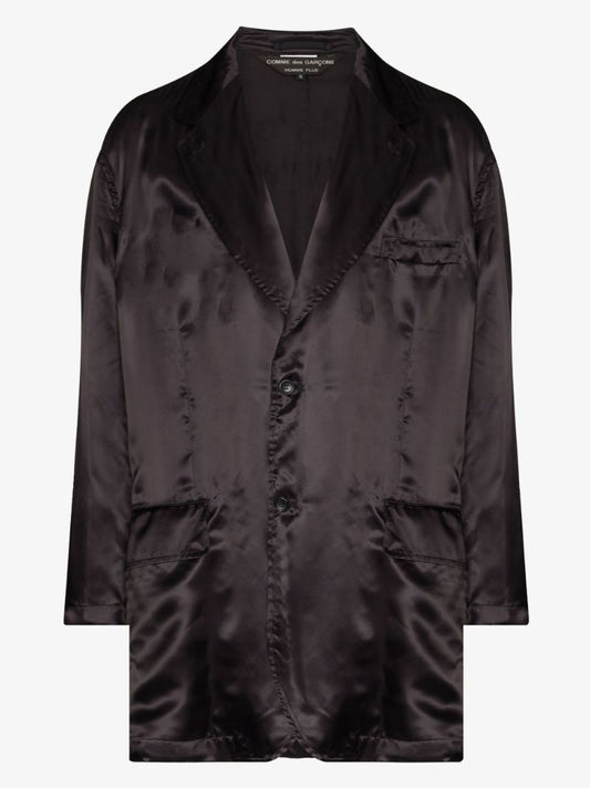 Rose Skull Oversized Satin Blazer