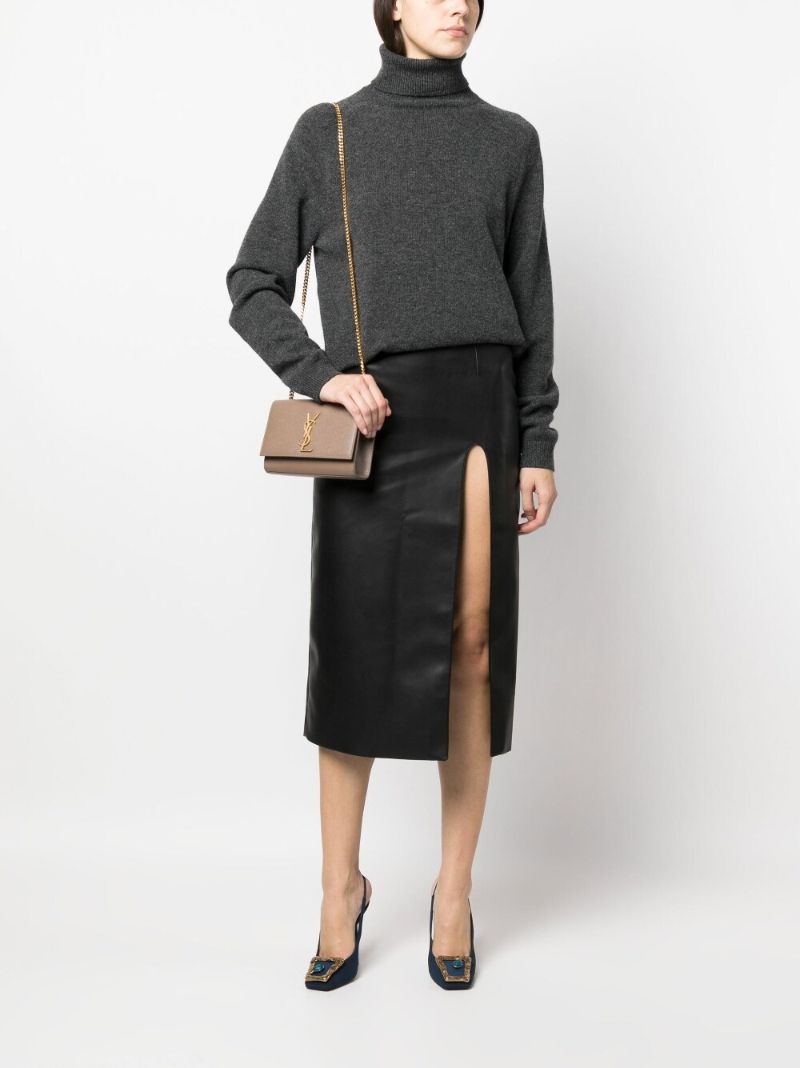 Neutral Kate Small Leather Shoulder Bag