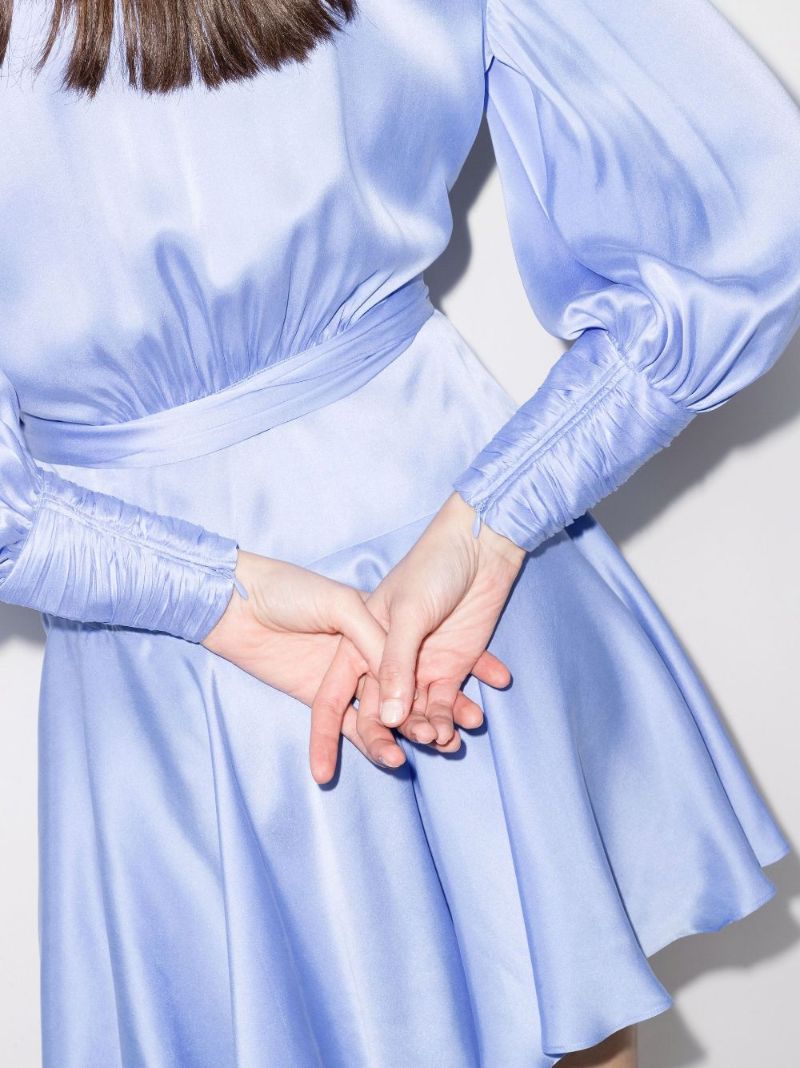 Silk Mini Wrap Dress