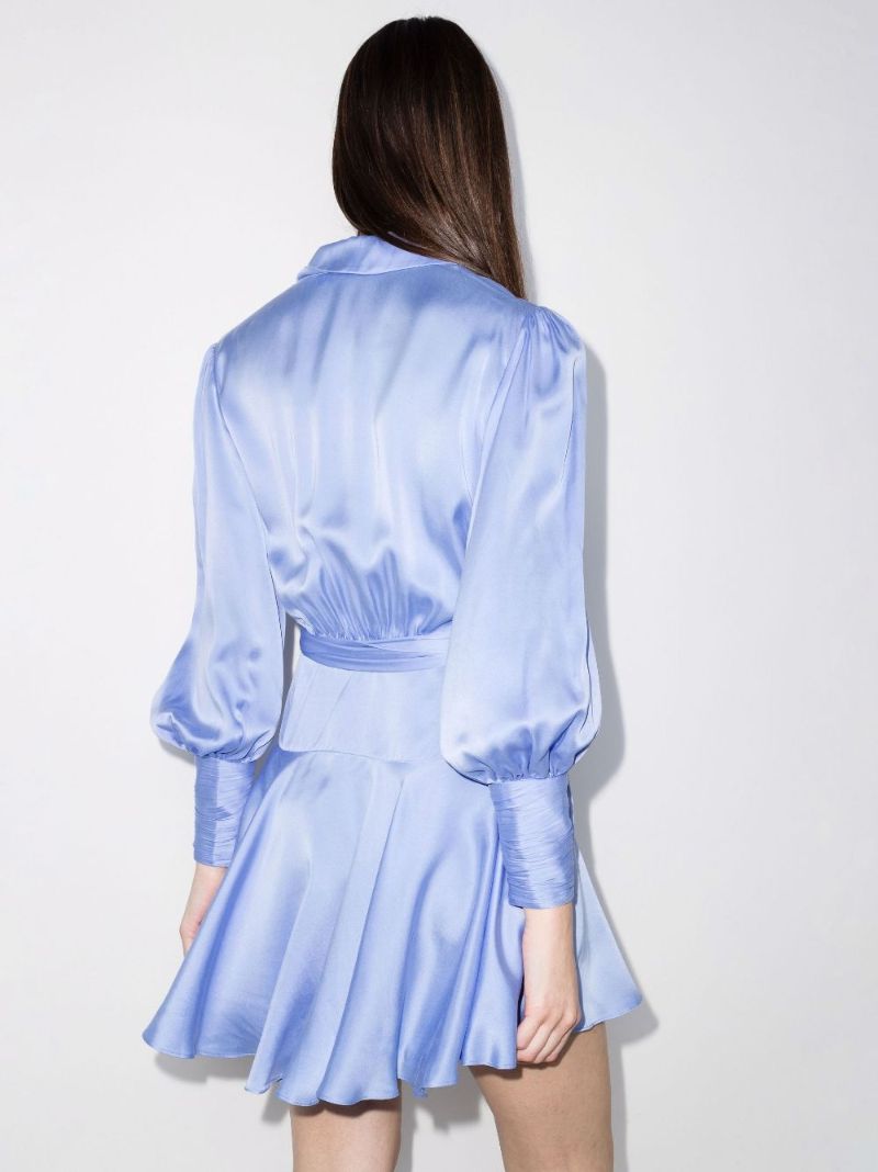 Silk Mini Wrap Dress