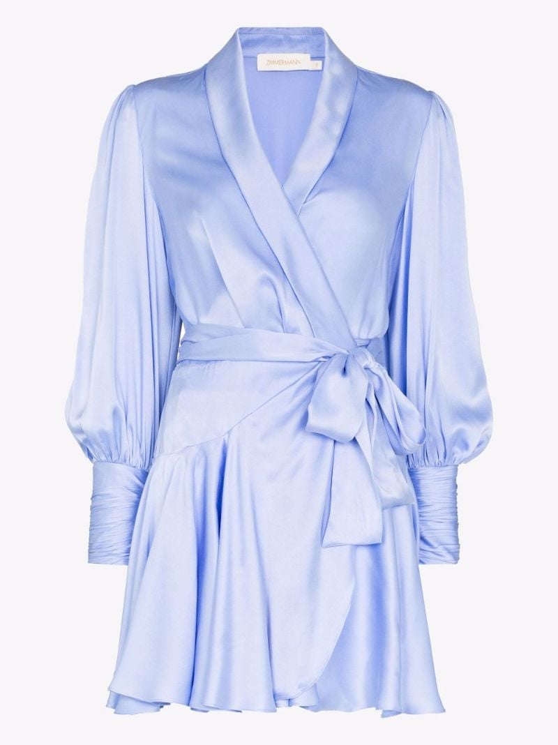 Silk Mini Wrap Dress
