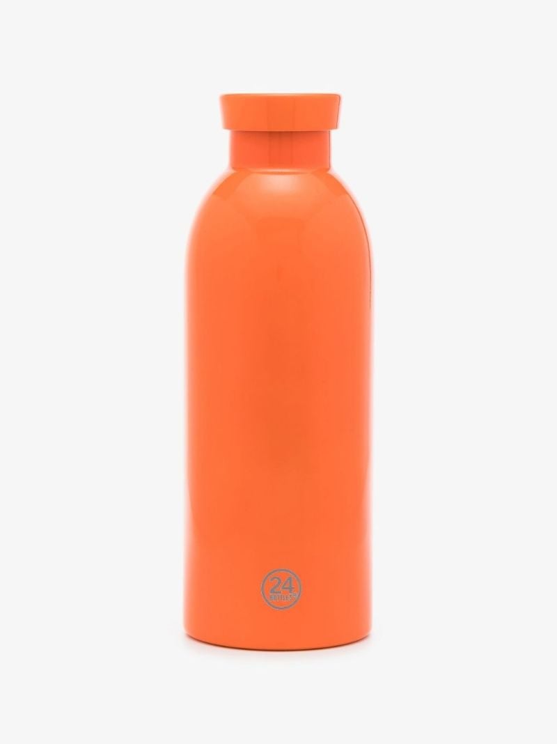 Orange Heat Reactive Logo Print Water Bottle