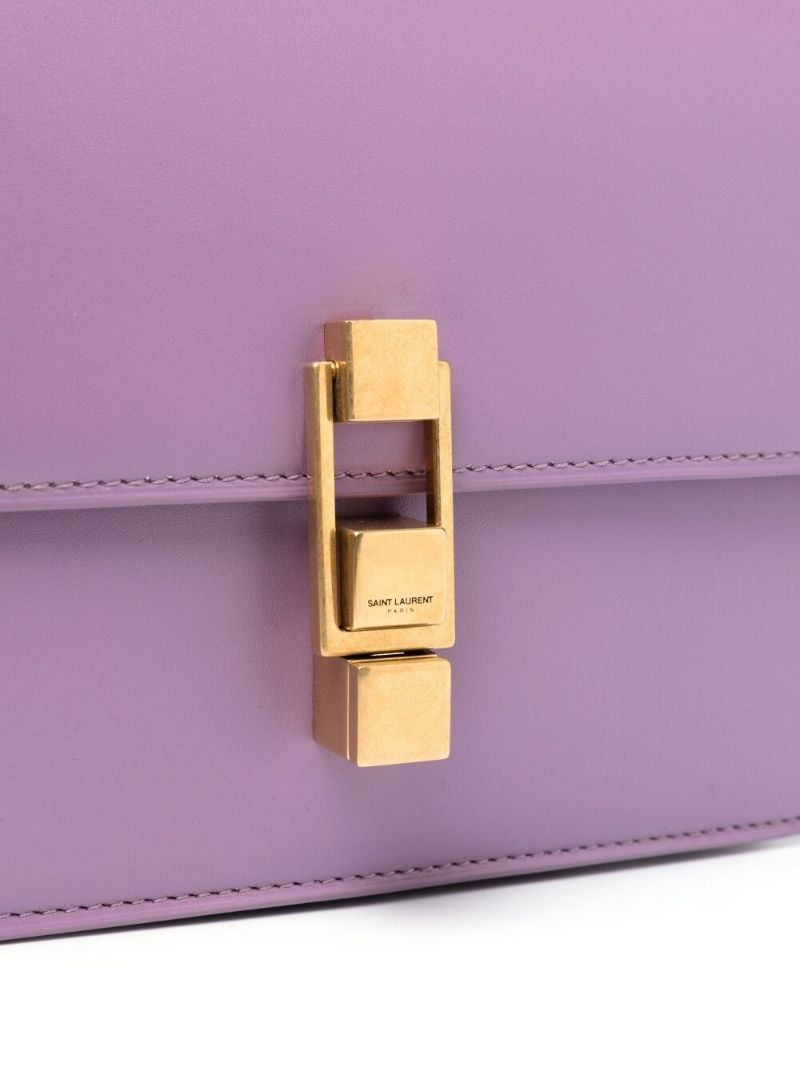 Purple Le CarrÃ_x0083_Â© Leather Shoulder Bag