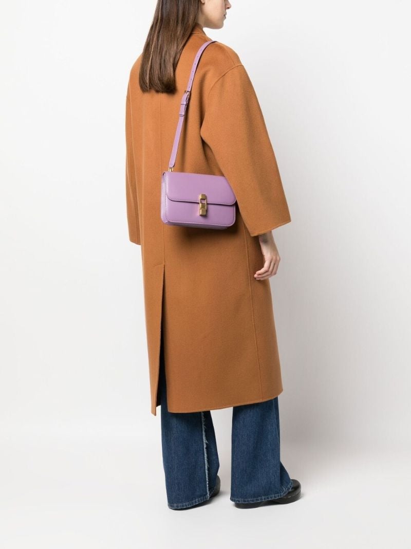 Purple Le CarrÃ_x0083_Â© Leather Shoulder Bag