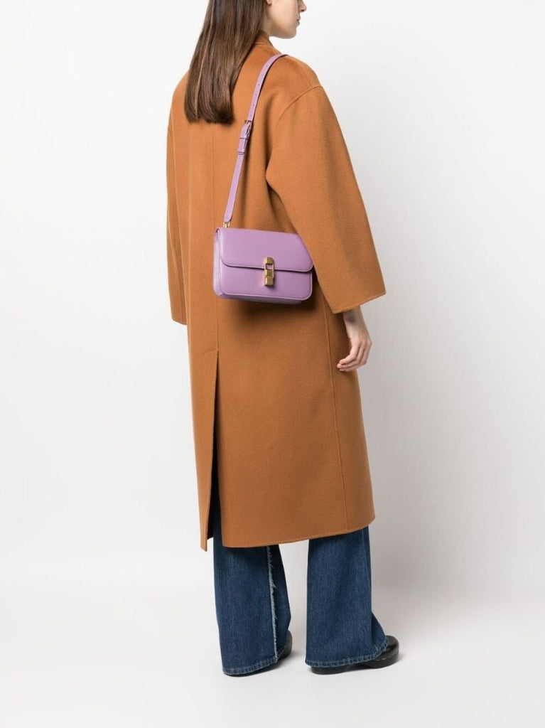 Purple Le CarrÃ_x0083_Â© Leather Shoulder Bag