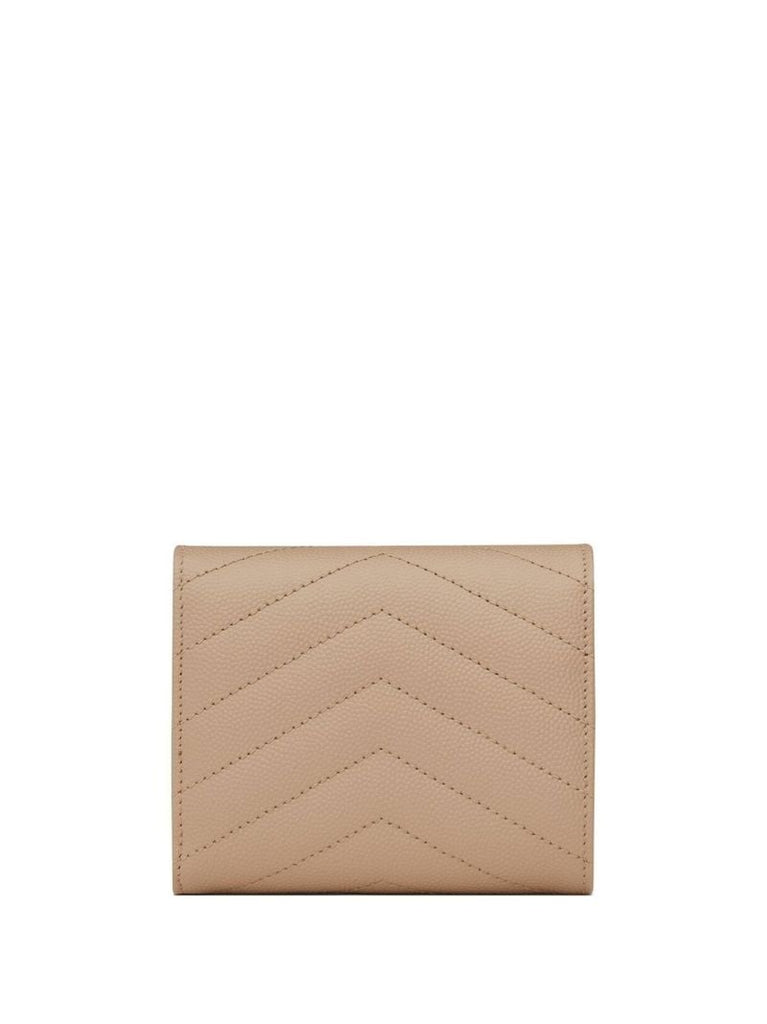 Neutral Logo Plaque MatelassÃ_x0083_Â© Leather Wallet