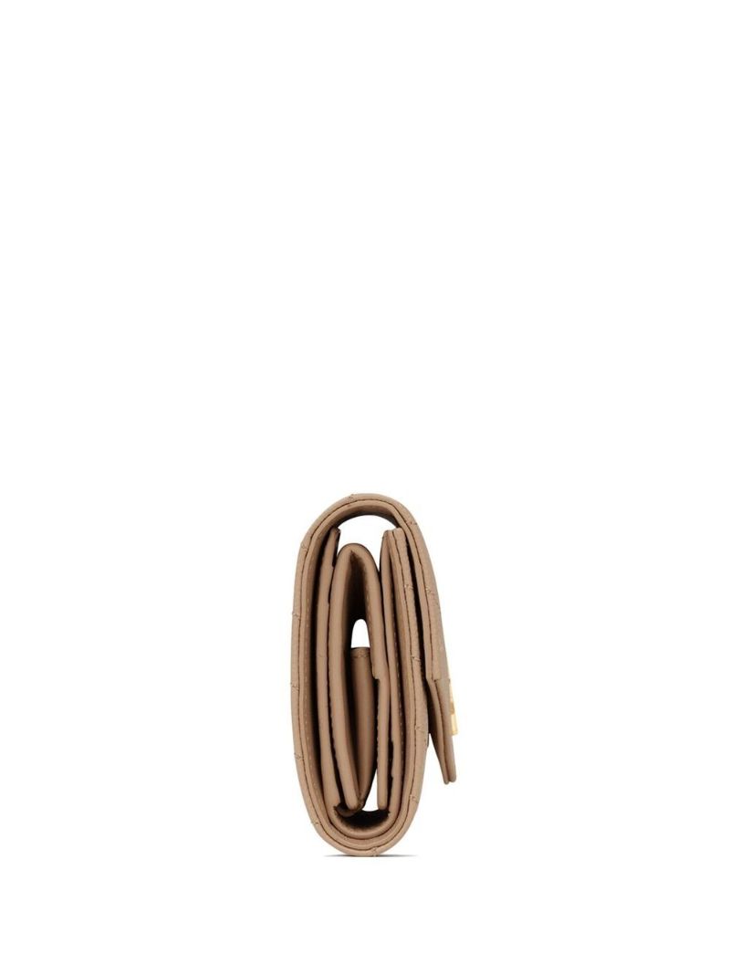 Neutral Logo Plaque MatelassÃ_x0083_Â© Leather Wallet