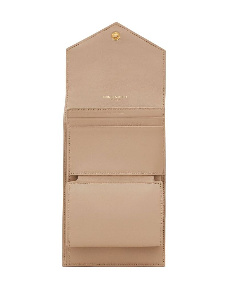 Neutral Logo Plaque MatelassÃ_x0083_Â© Leather Wallet