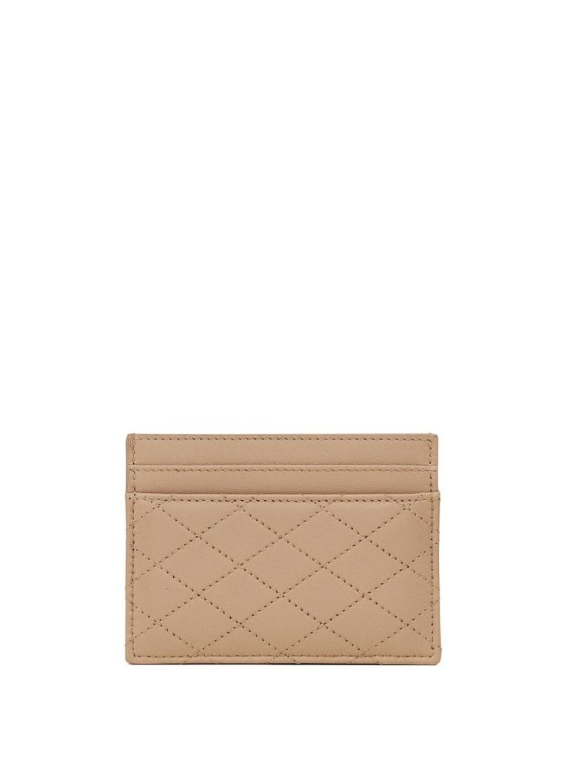 Neutral Gaby Quilted Leather Card Holder