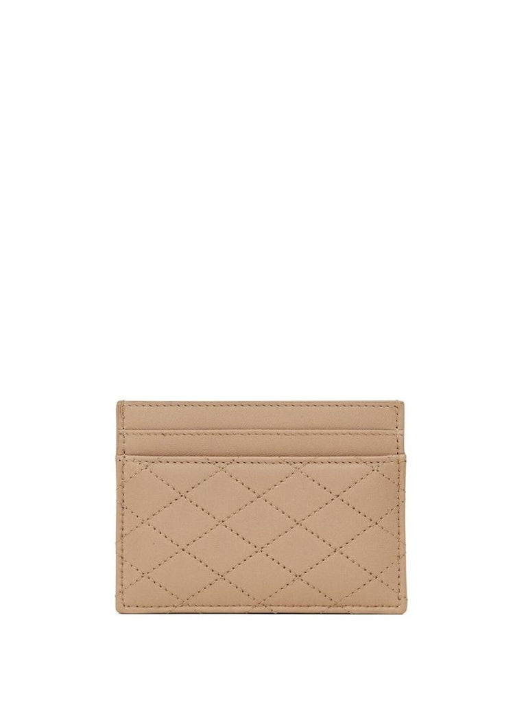 Neutral Gaby Quilted Leather Card Holder