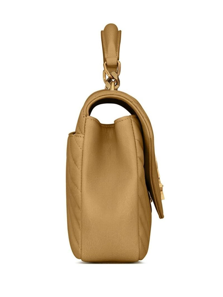 Brown College Medium Leather Shoulder Bag