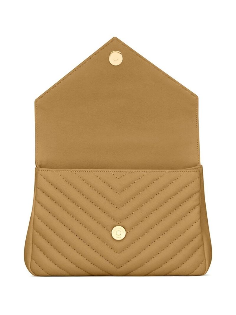 Brown College Medium Leather Shoulder Bag