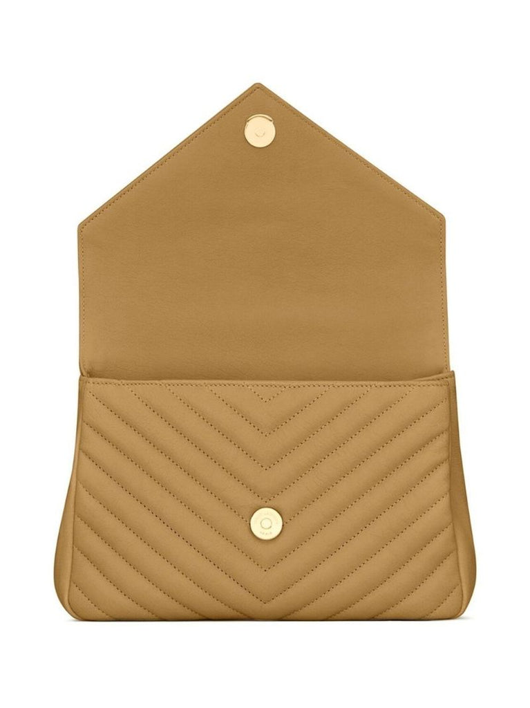 Brown College Medium Leather Shoulder Bag