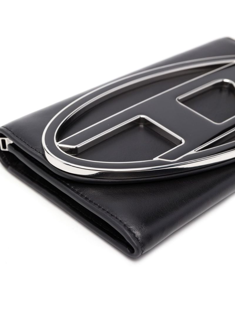 Black Logo-plaque Leather Crossbody Bag