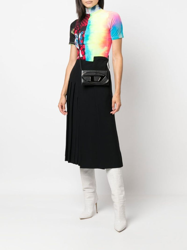 Black Logo-plaque Leather Crossbody Bag