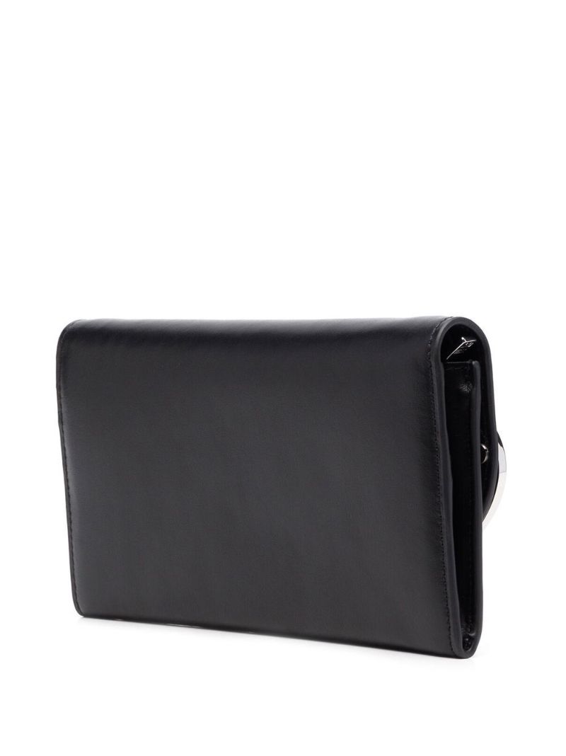 Black Logo-plaque Leather Crossbody Bag