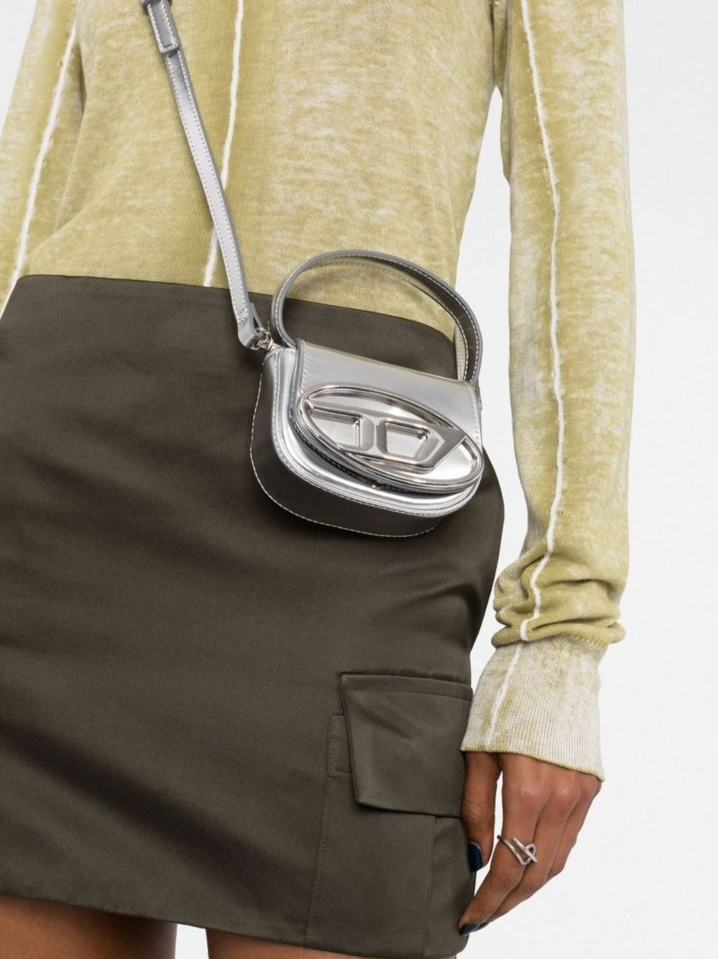 Silver 1dr Metallic Mini Tote Bag