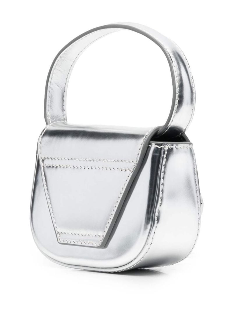 Silver 1dr Metallic Mini Tote Bag