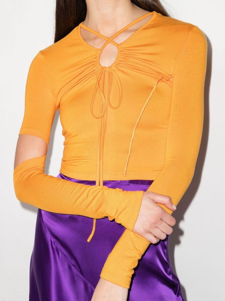 Edie Crossover Long Sleeve Top