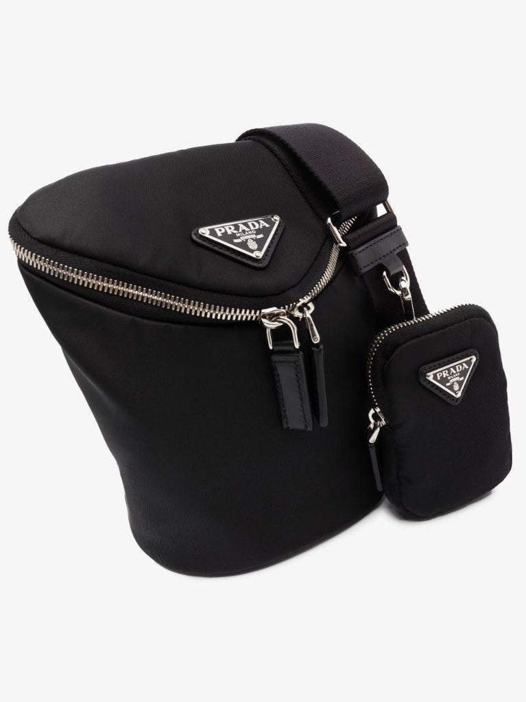 Black Logo Re-nylon Cross Body Bag