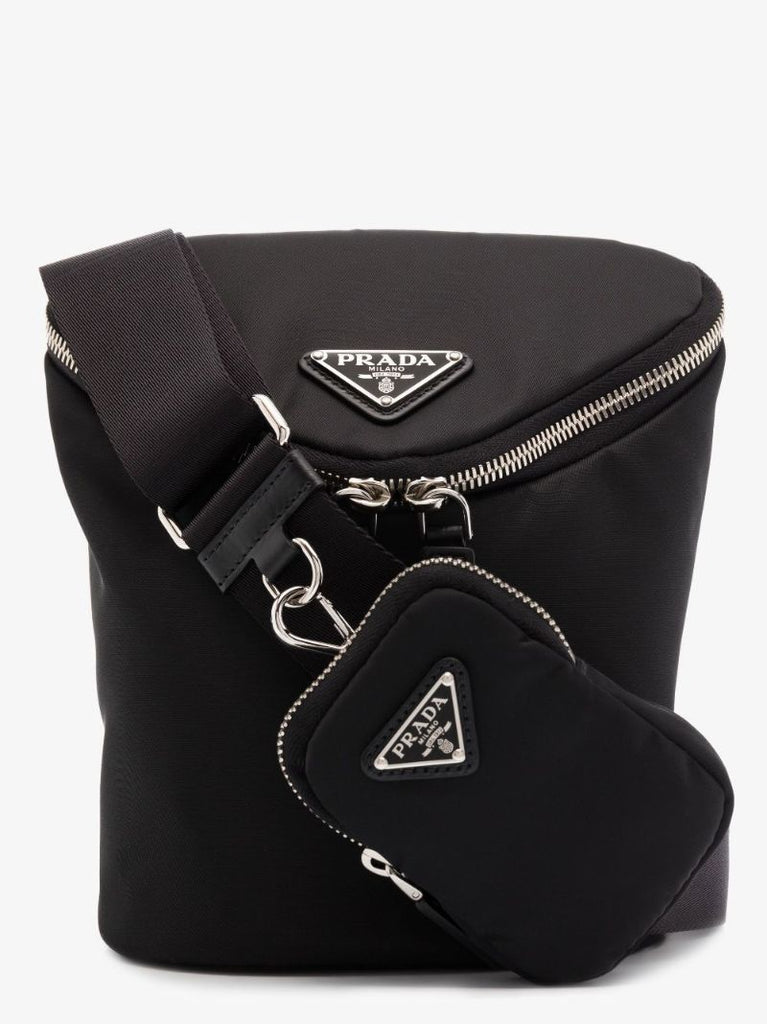 Black Logo Re-nylon Cross Body Bag